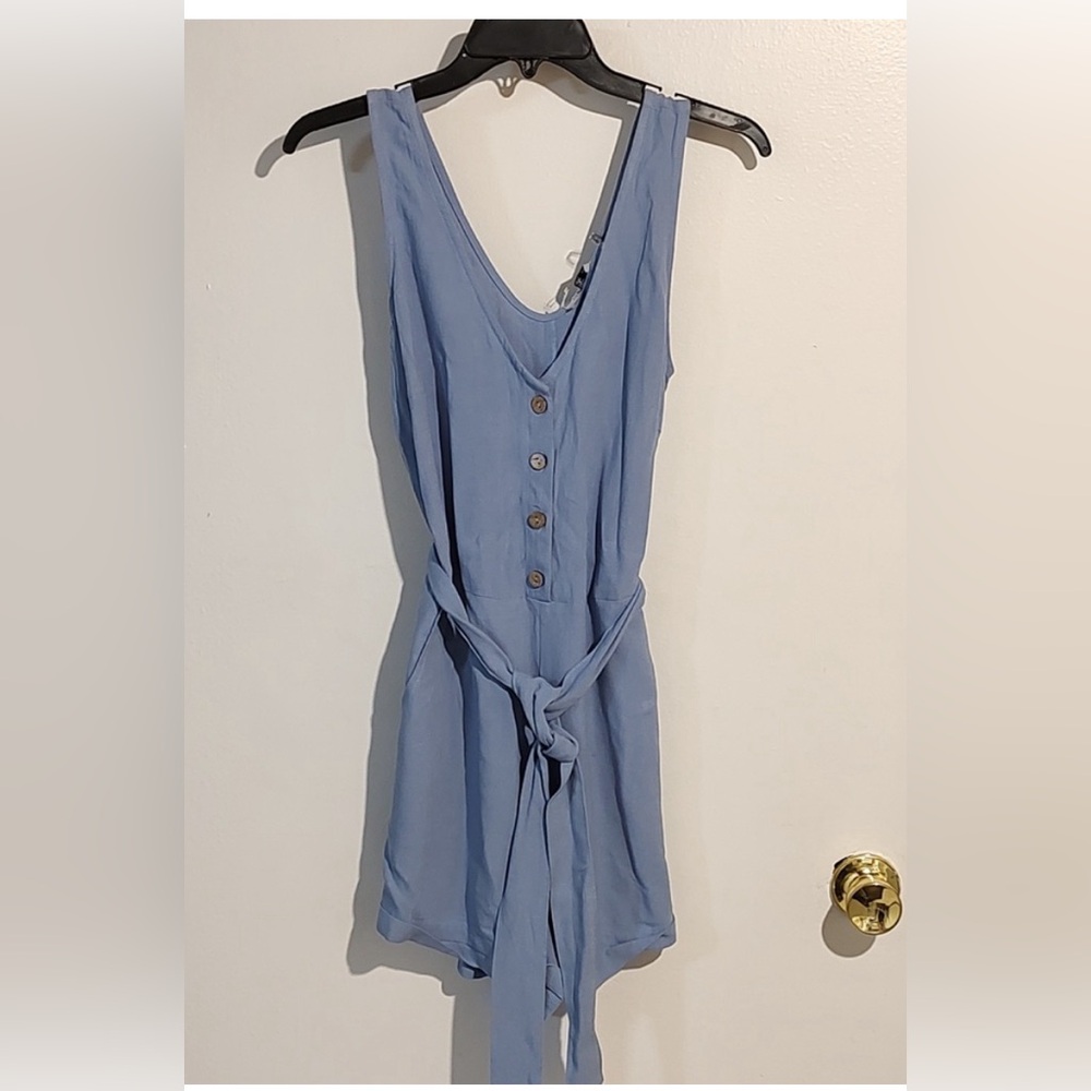 Ladies Sono Los Angeles Slate Blue Romper With Pockets Size Small